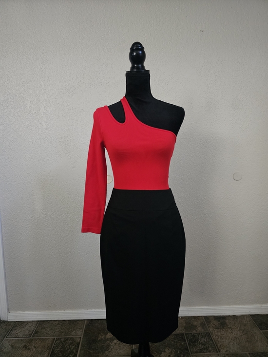Suzette Collection Dresses & Skirts - Suzzete Asymmetrical One-Shoulder Red Bodysuit  XS/S -  NWOT